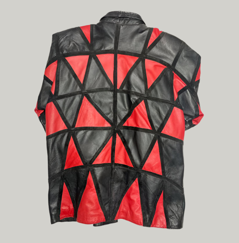 Vintage 90s Red & Black Biker Jacket