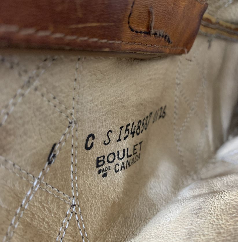 Boulet Brown Leather Cowboy Boots