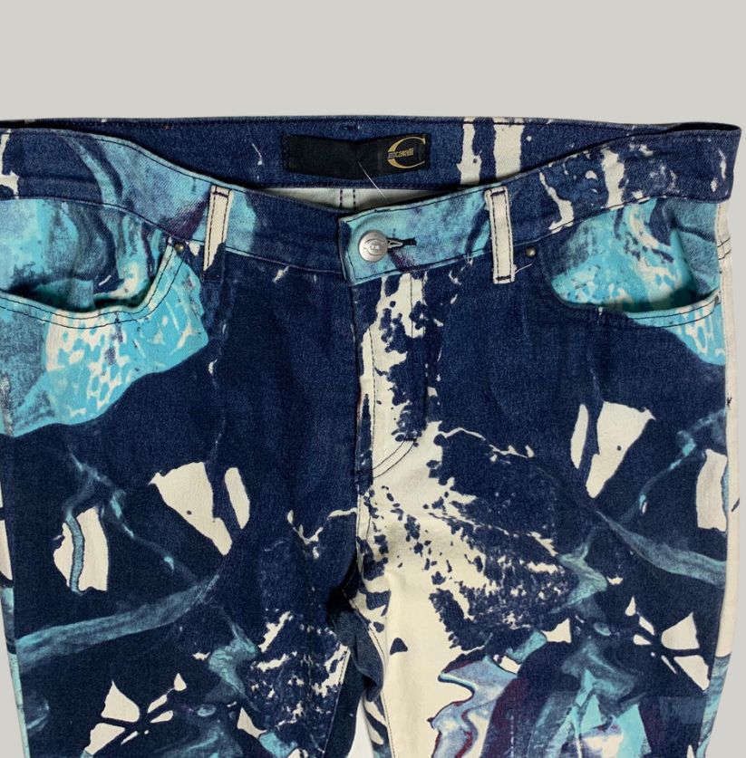 Vintage Just Cavalli Abstract Print Jeans