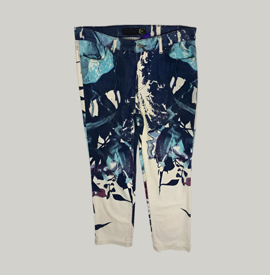 Vintage Just Cavalli Abstract Print Jeans