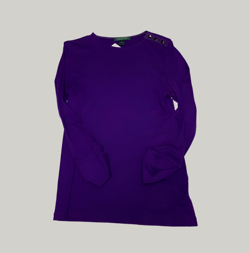 Lauren Ralph Lauren Women's Purple Crew Neck Top