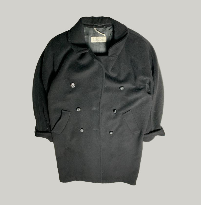 Max Mara Black Double-Breasted Coat