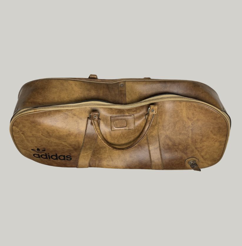 Adidas Distressed Brown Leather Holdall Bag