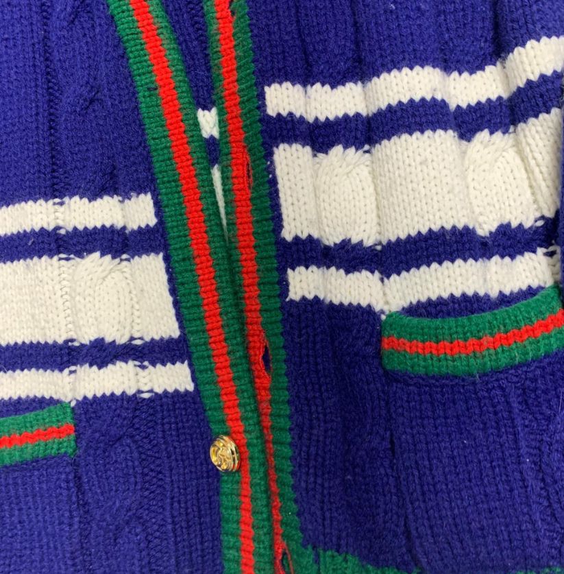 Gucci La Société Angélique Royal Blue Knitted Cardigan