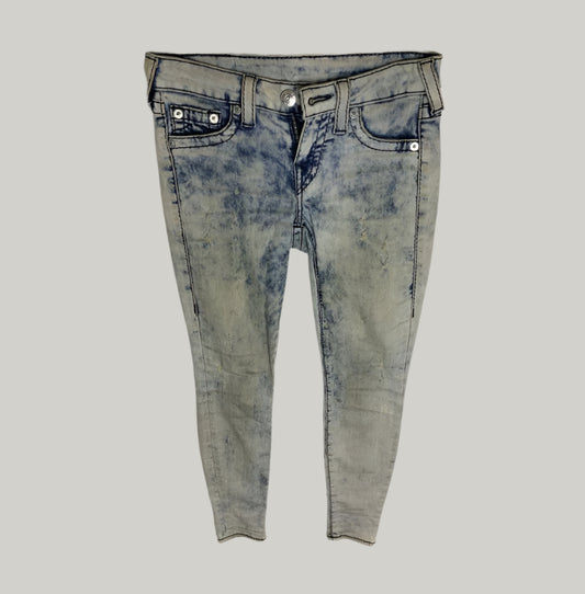 True Religion Men's Acid Wash Skinny Jeans