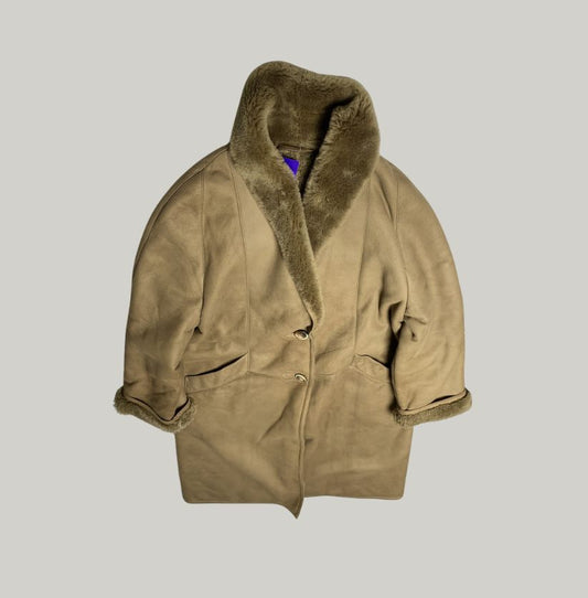 Vintage Tan Suede Sheepskin Jacket