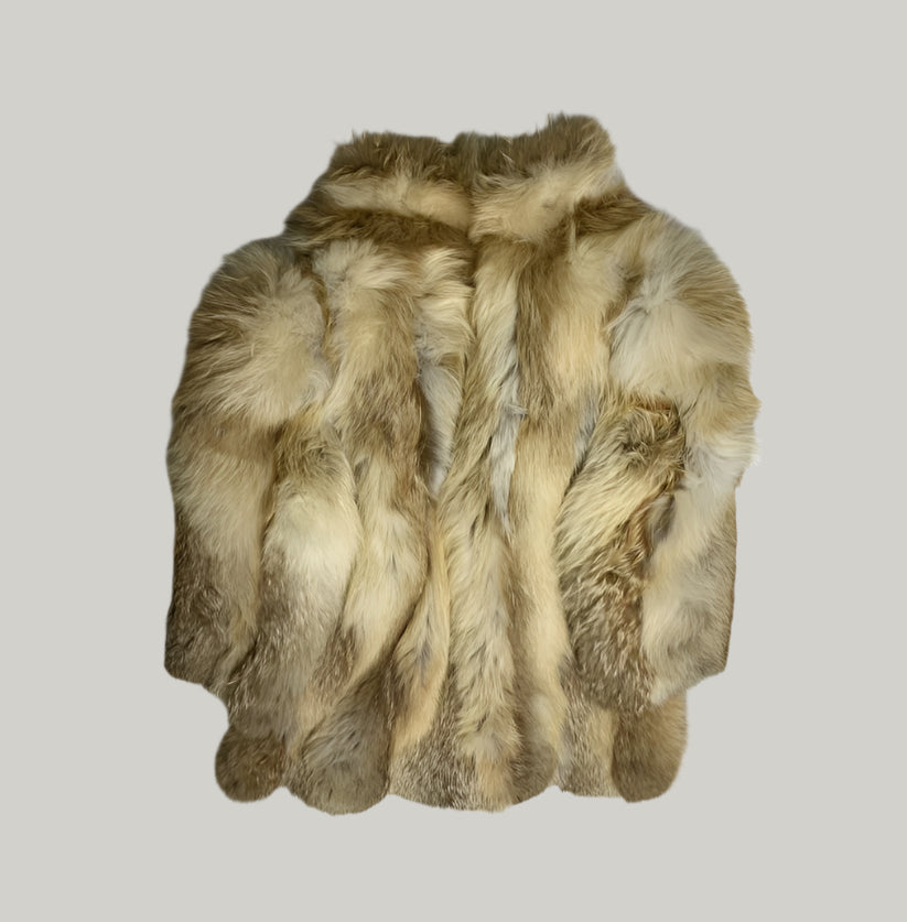 Golden Brown Tonal Fur Coat