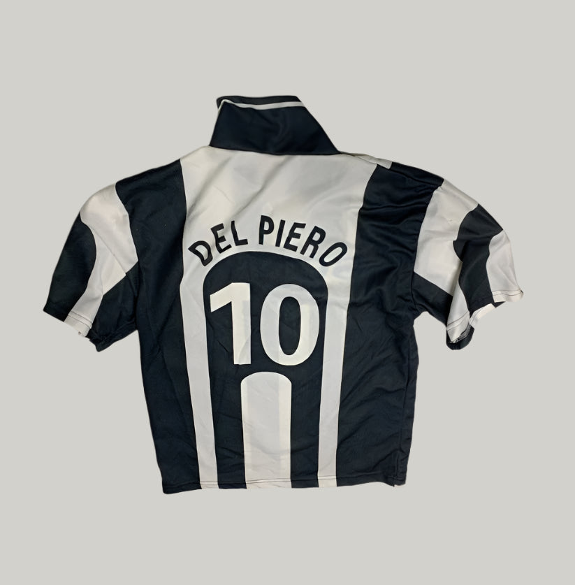 Black and white sports jersey with 'Del Piero' and number '10' on a light background
