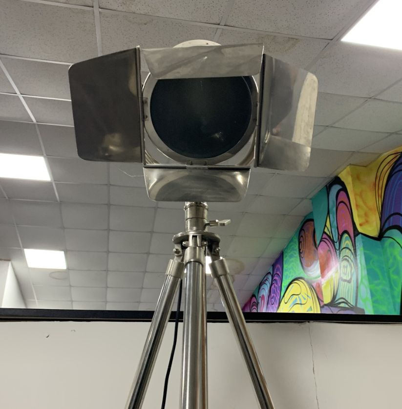 Vintage Industrial Tripod Spotlight Lamps (Set of 2)