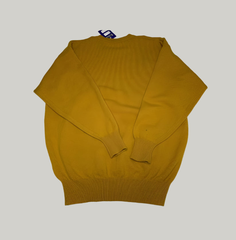 Yellow sweater on a white background