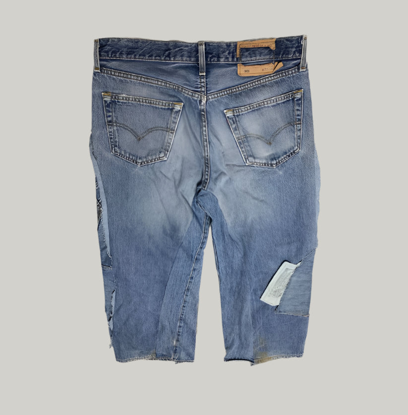 Levi's 501 Original Fit Patchwork Men's Blue Jeans