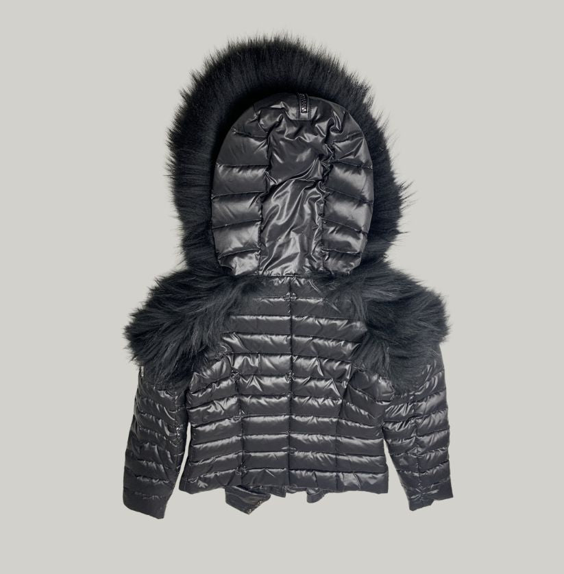 Moncler Grenoble Black Rabbit Fur Jacket