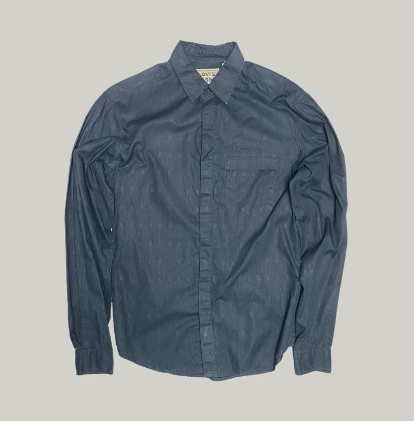 Levi Strauss Textured Navy Blue Shirt