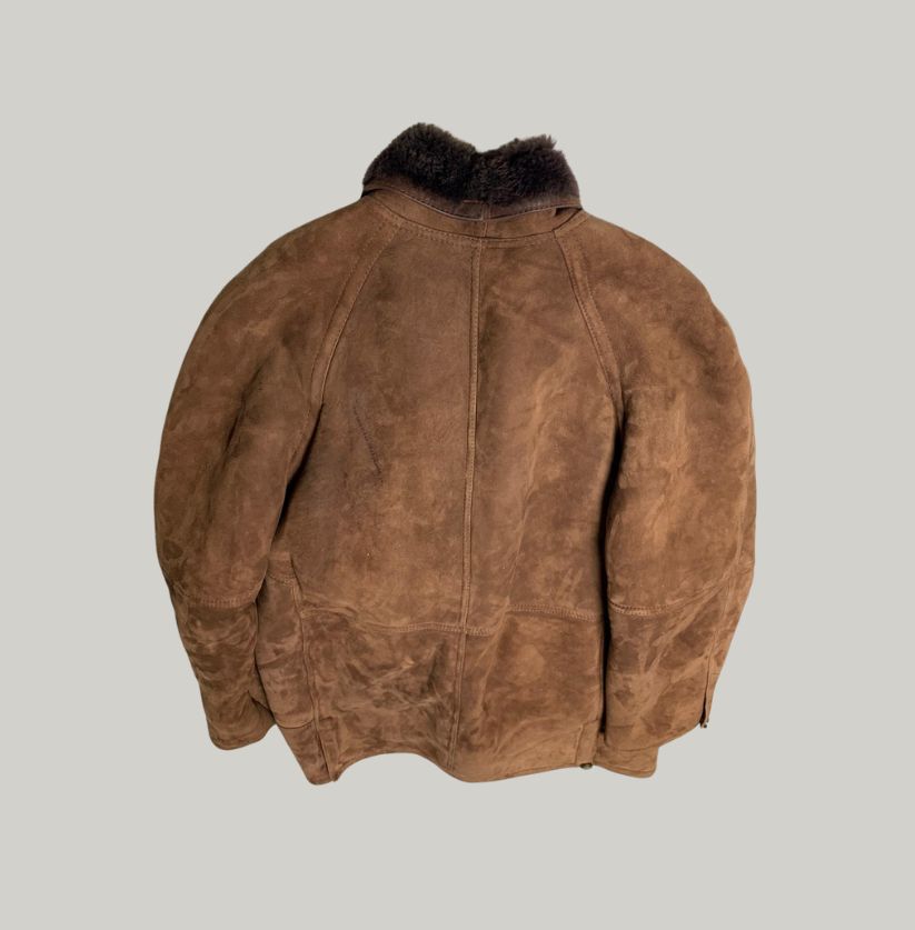 Brown Suede Shearling Jacket