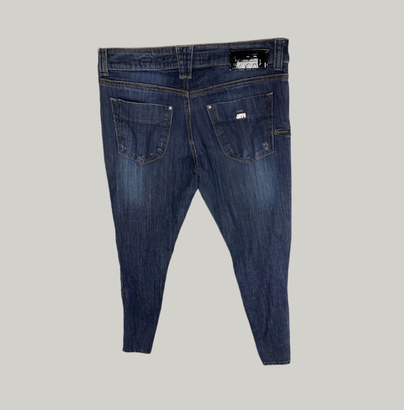 Women's Miss Sixty Distressed Denim Jeans with Zippers