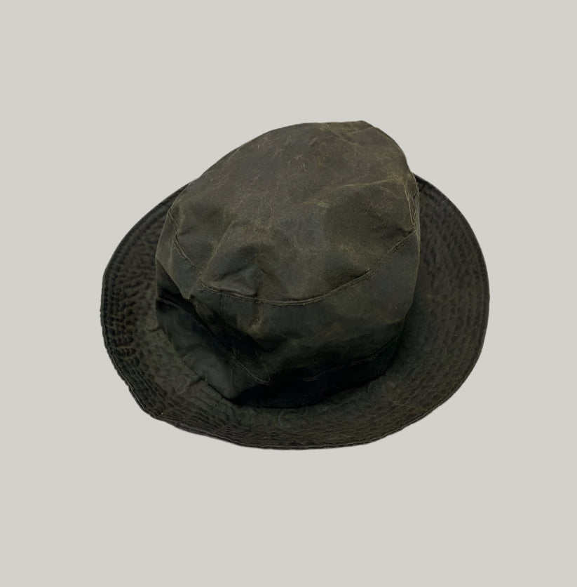 Vintage Barbour Waxed Cotton Bucket Hat