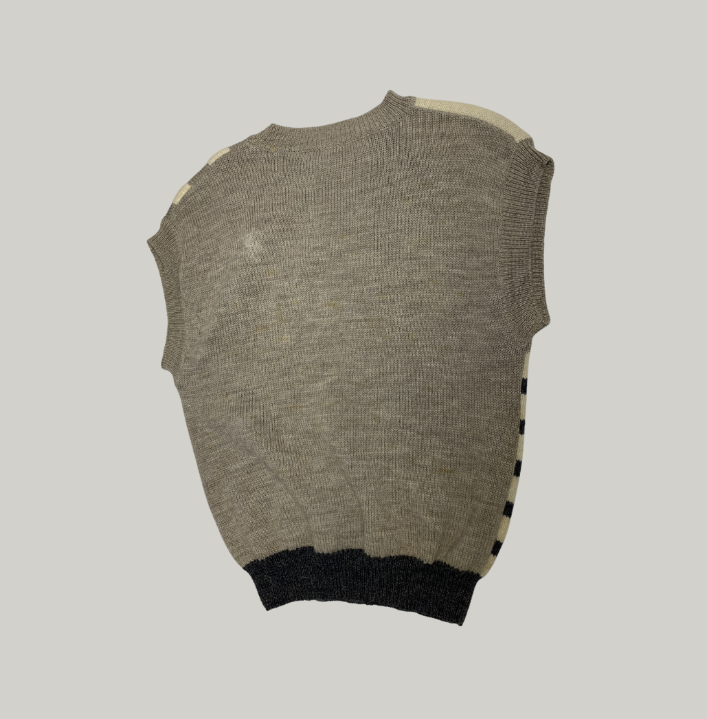 Yarell Hand-Knitted Patchwork Sweater Vest