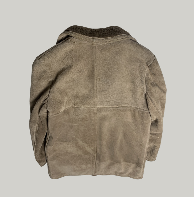 Vintage Faux-Shearling Suede Jacket