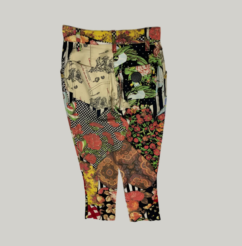 Vintage Moschino Multi-Pattern Trousers
