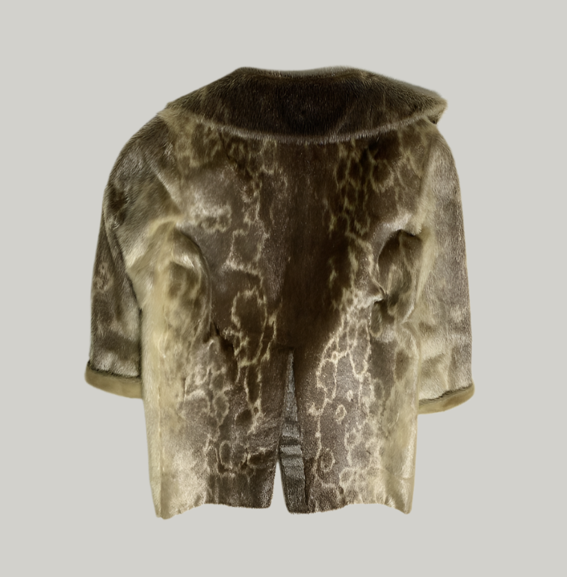 Vintage Mottled Pattern Seal Fur Coat