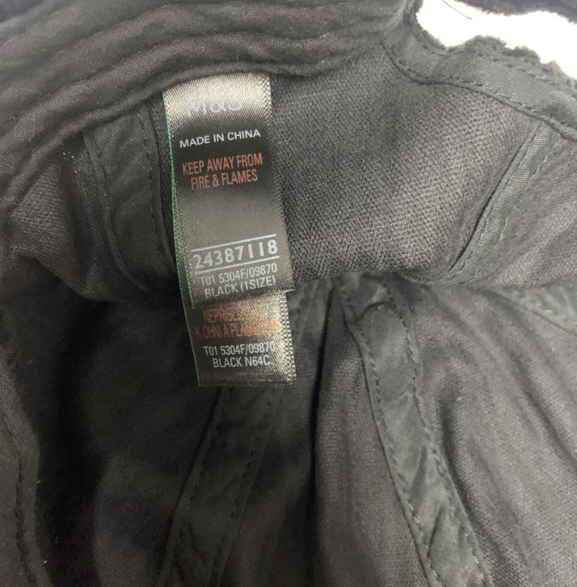 M&S Black Corduroy Baseball Cap