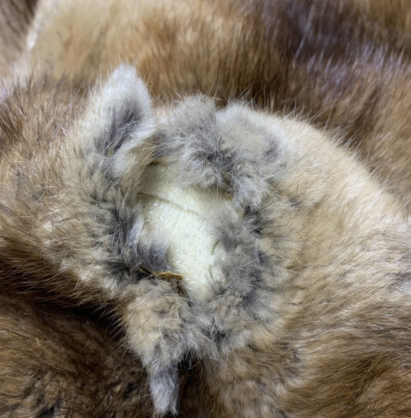 Vintage Brown Tonal Fur Coat
