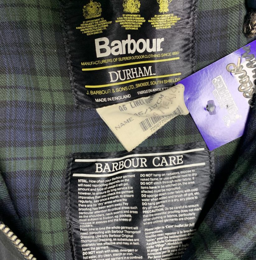 Vintage Barbour Durham Wax Jacket