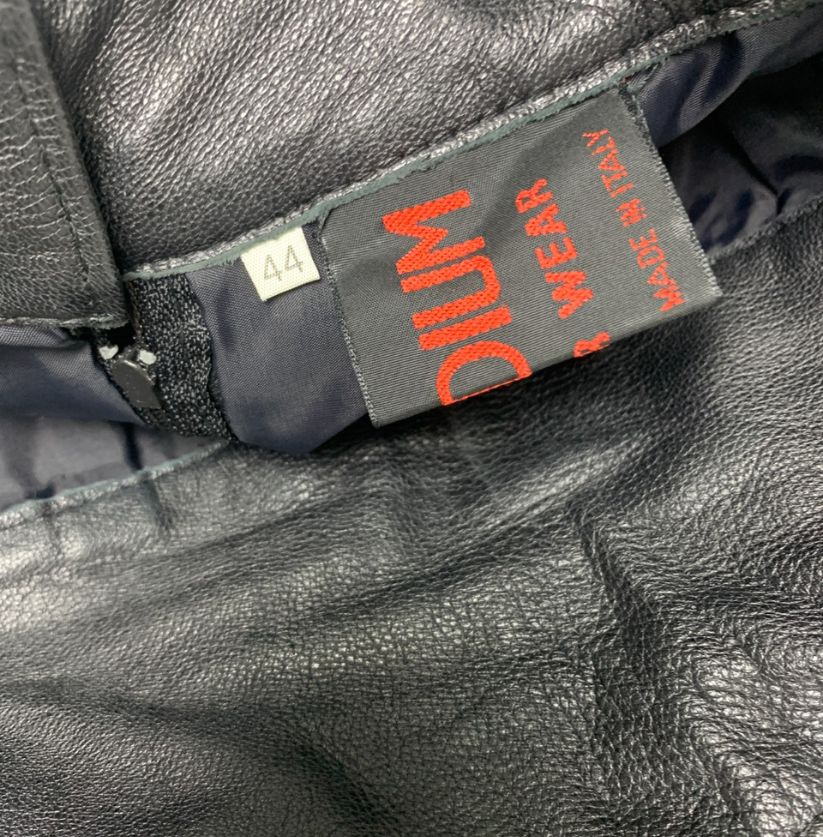 Medium Wear Black Paneled Leather Skirt