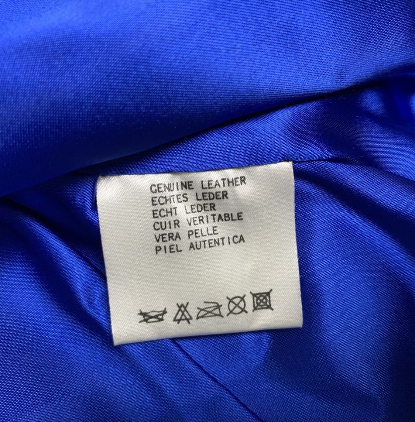 DINO'Z Vintage Blue Suede Leather Cropped Jacket