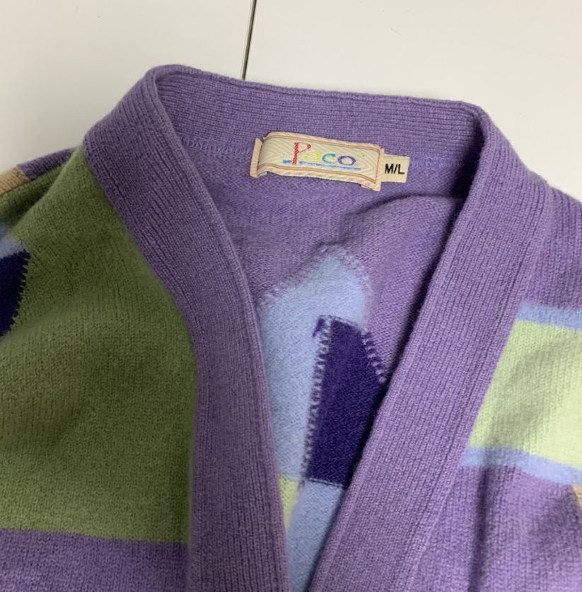 Paco Patchwork Wool Cardigan