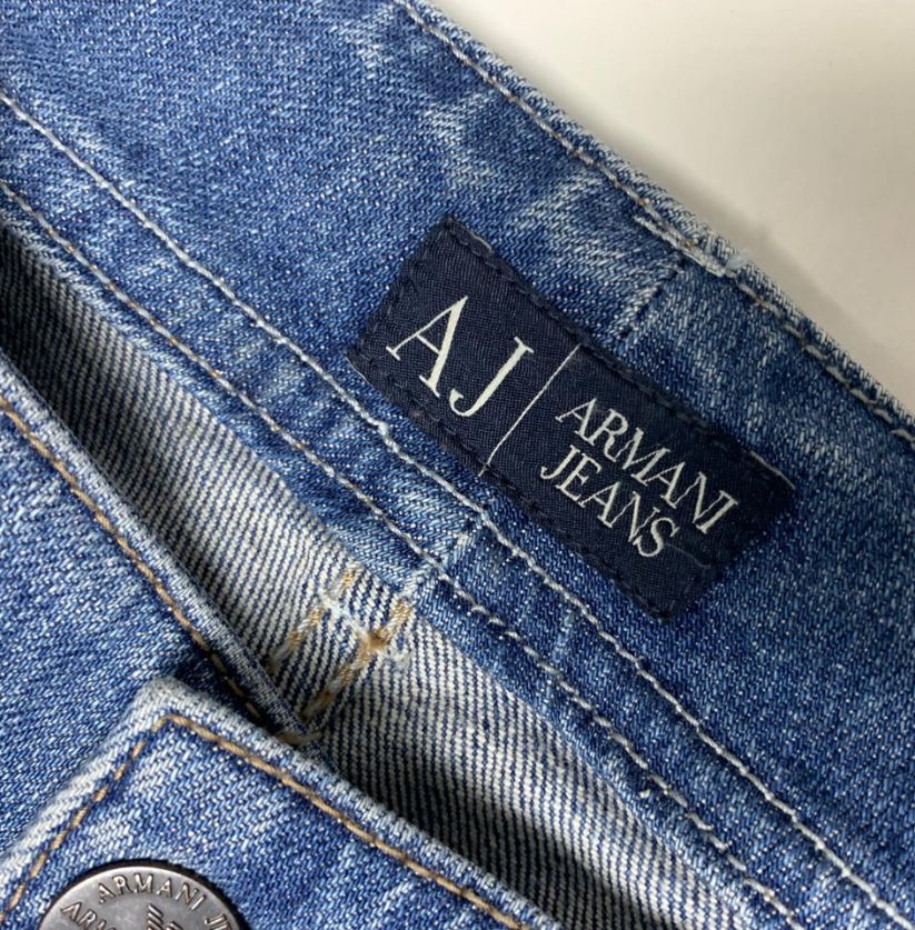 Armani Jeans Men's Light Wash Straight Leg Denim