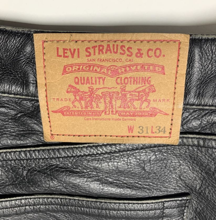 Levi’s Black Leather Jeans