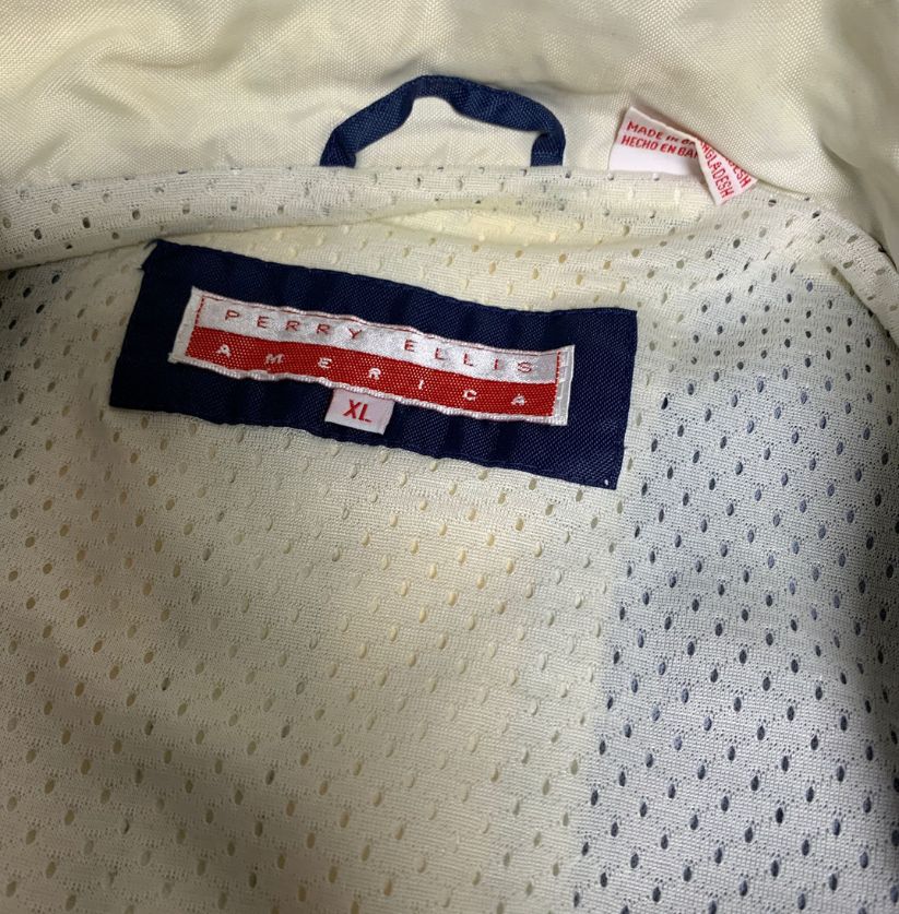 Perry Ellis America Navy Windbreaker Track Jacket