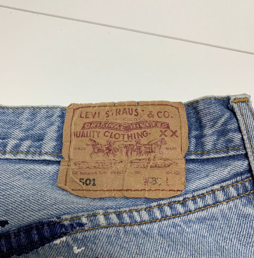 Levi’s 501 Straight Fit Patchwork Jeans