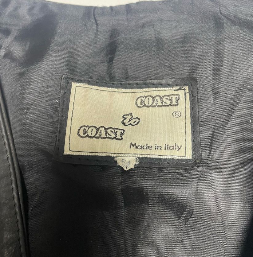 Coast to Coast Black Leather Motorcycle Vest