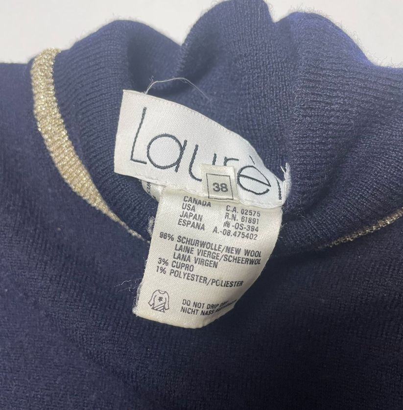 Laurel Navy Blue Wool Jumper