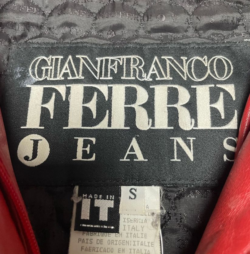 Gianfranco Ferré 100% Pelle Leather Red Jacket