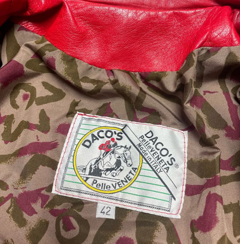 Daco's Pelle Veneta Red Vintage Leather Jacket