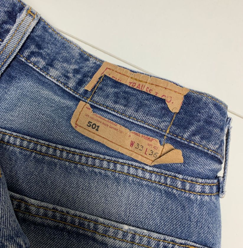 Levi's 501 Original Fit Patchwork Men's Blue Jeans