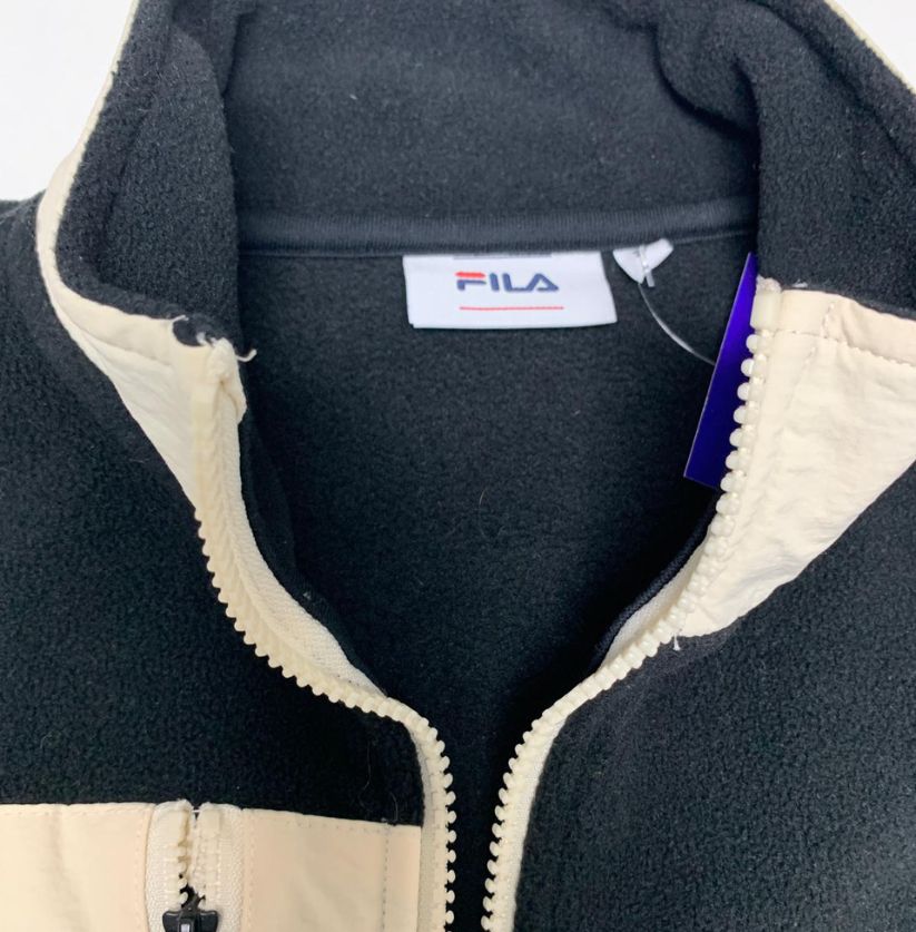 Fila Black & Cream Fleece Vest