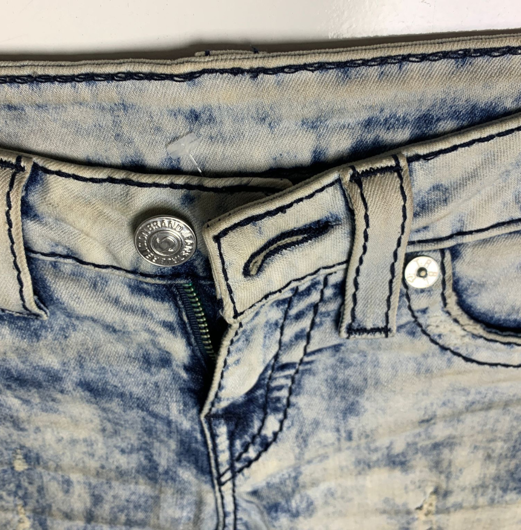 True Religion Men's Acid Wash Skinny Jeans