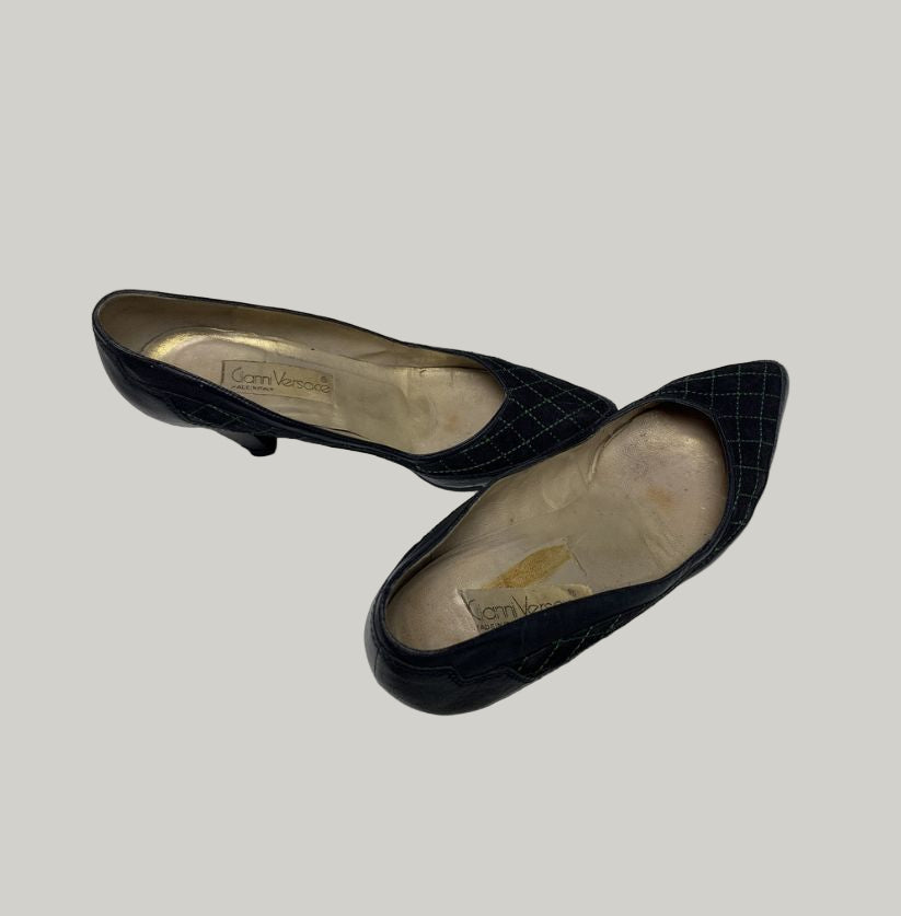 Gianni Versace Vintage Navy Heels