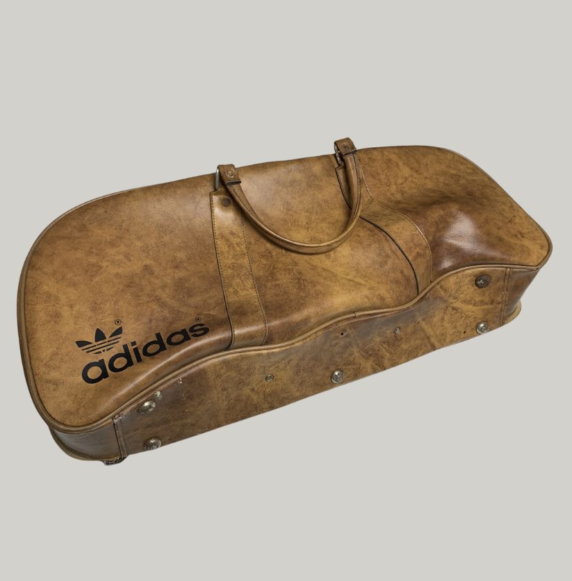 Adidas Distressed Brown Leather Holdall Bag
