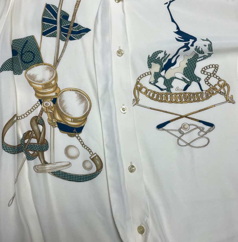 Yarell Vintage Printed Button-Up Shirt