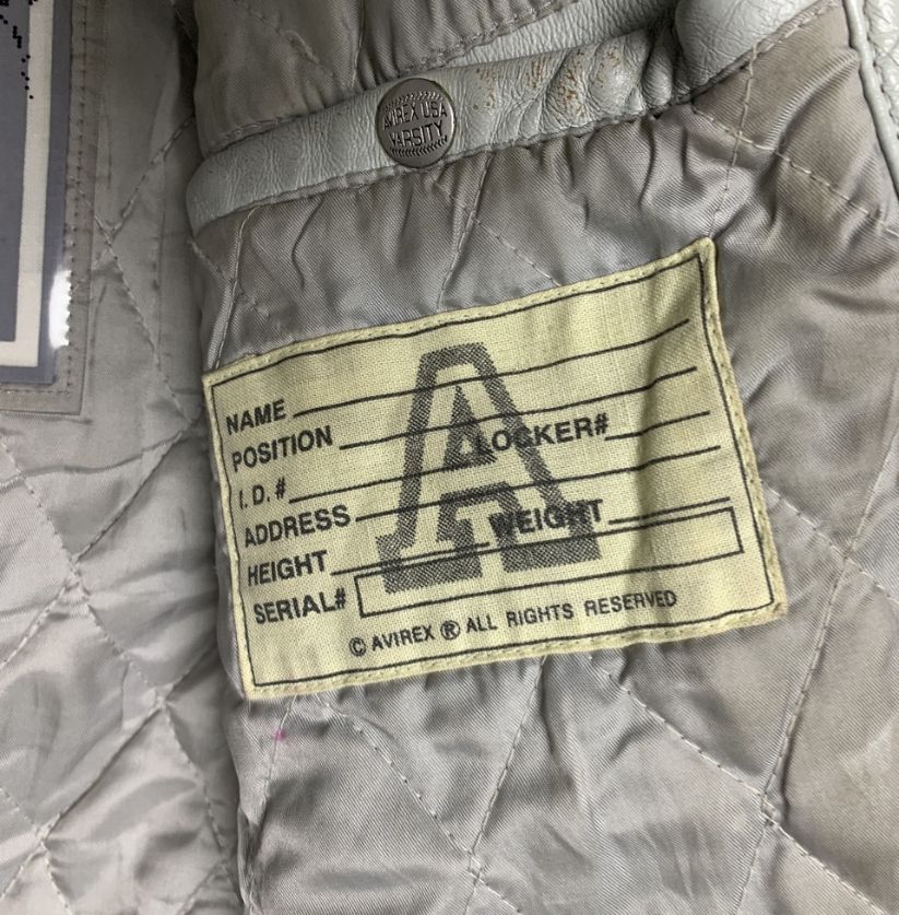 Avirex Black Leather Varsity Jacket