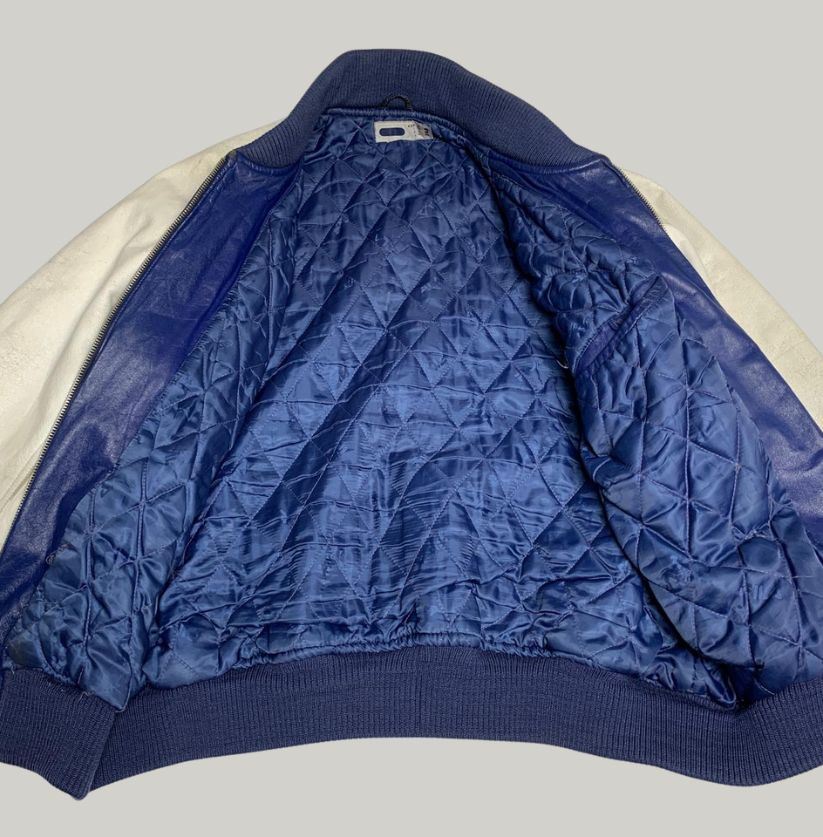 Fila Blue & White Faux Leather Varsity