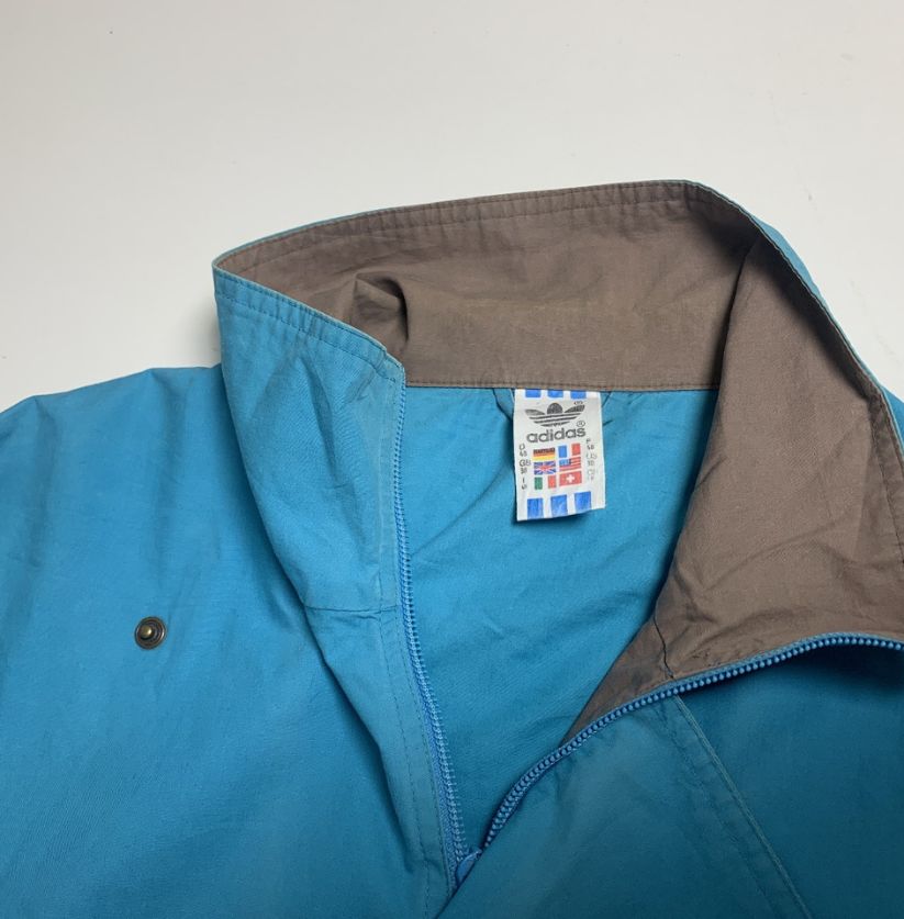 Adidas Navy Blue Full-Zip Windbreaker Jacket