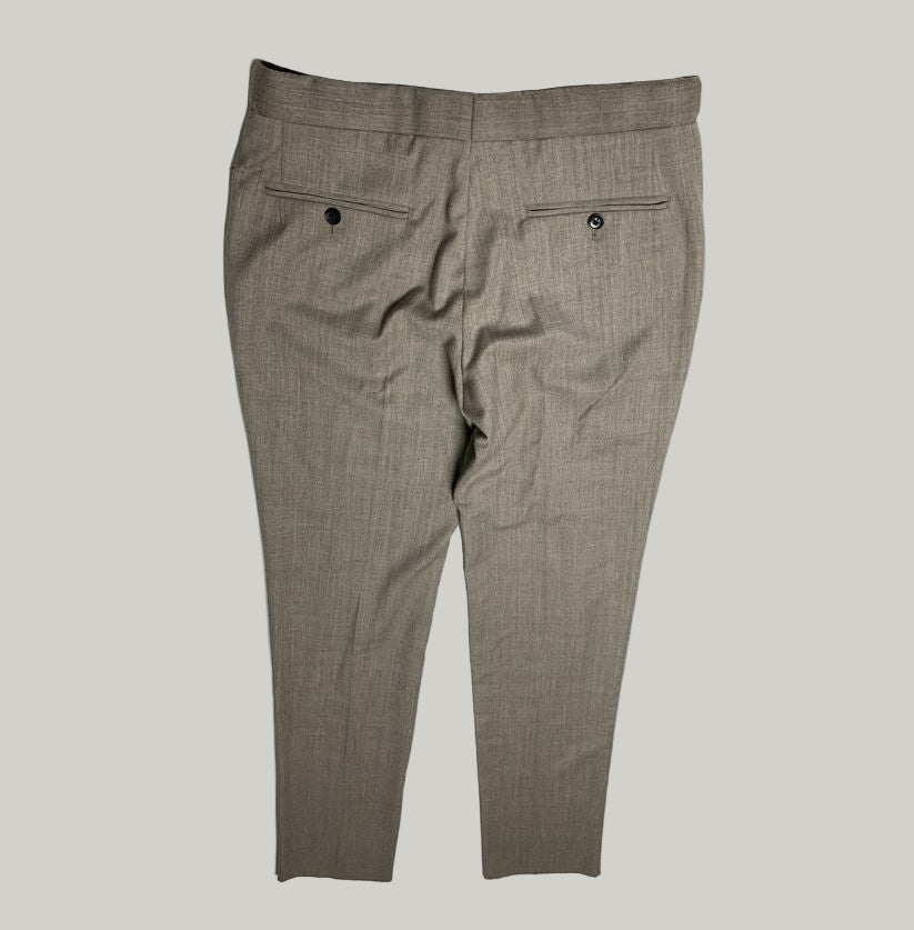REISS Grey Wool-Blend Suit Jacket and Trousers