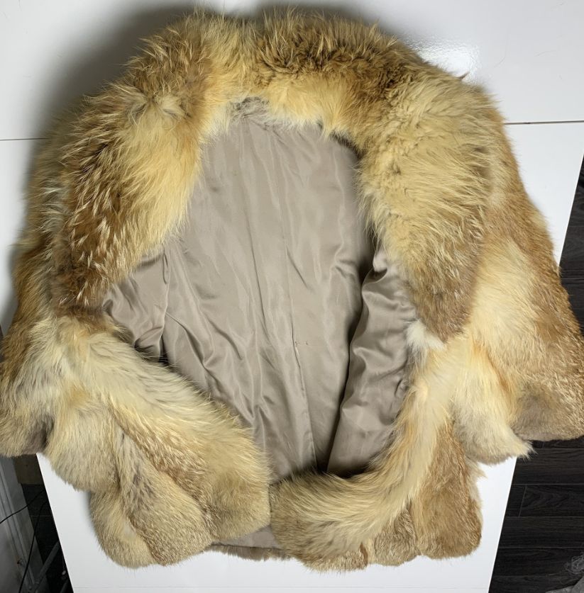 Golden Brown Tonal Fur Coat