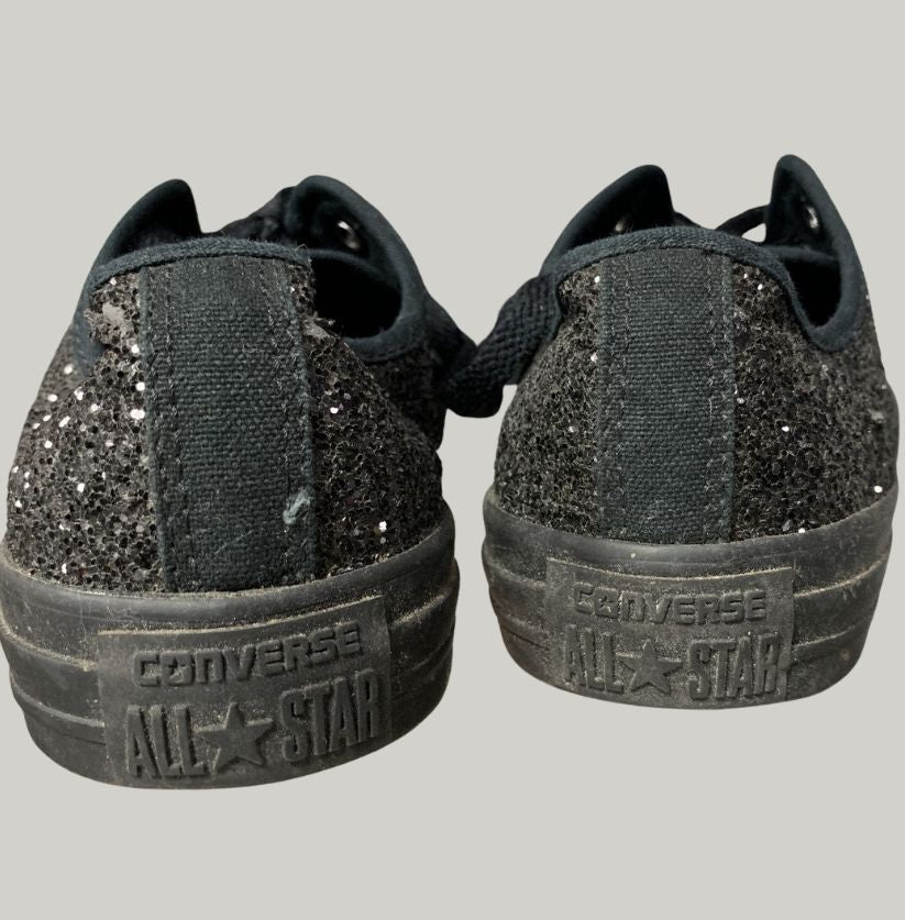Black Glitter Converse Chuck Taylor All Star Low Top Sneakers